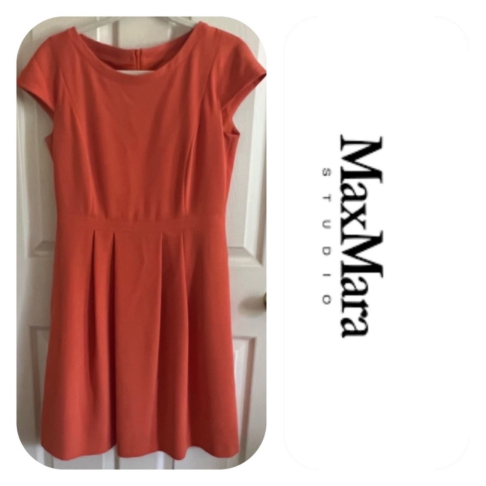 MaxMara Studio Dress Fit and Flare Orange Sz. 8